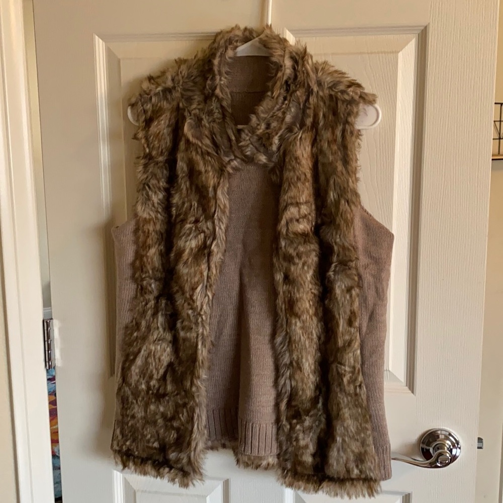 Faux fur vest